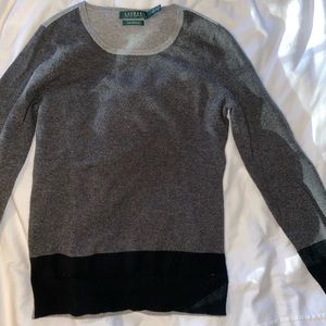 Lauren Ralph Lauren tri color cashmere sweater - M